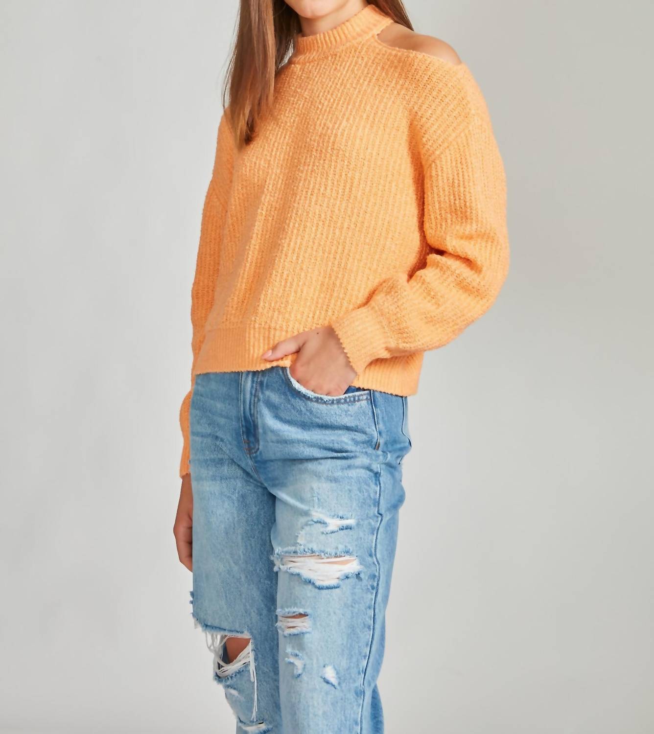 Shop Bb Dakota Creamsicle Sweater In Yellow In Orange