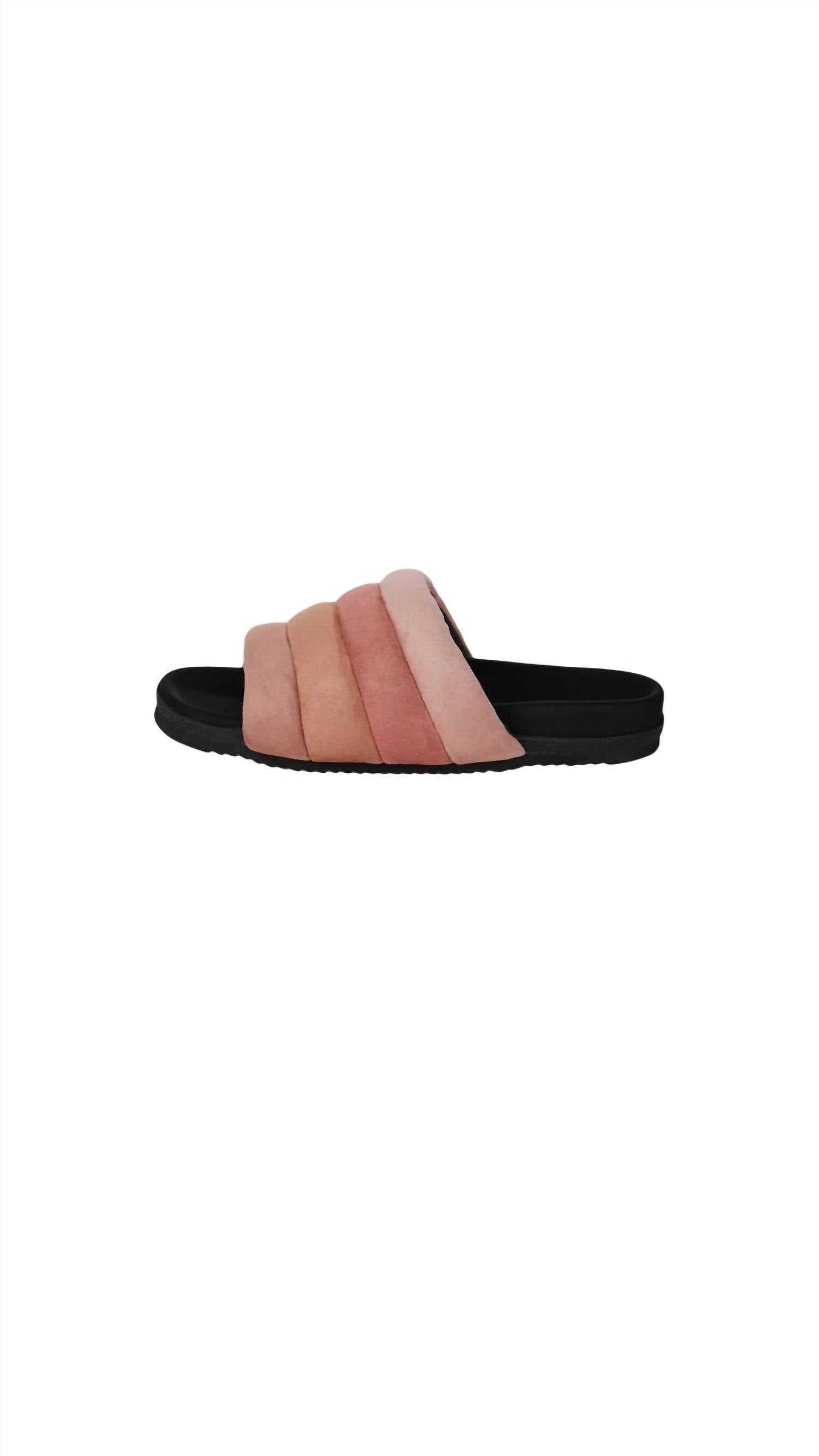 Roam Pillar Suede Slide In Rose In Pink