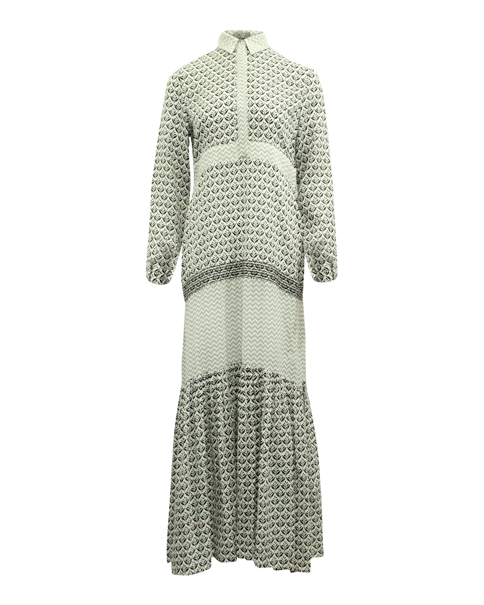 image of Maje Robe Lounge Chemis Dress in Black and White Cotton