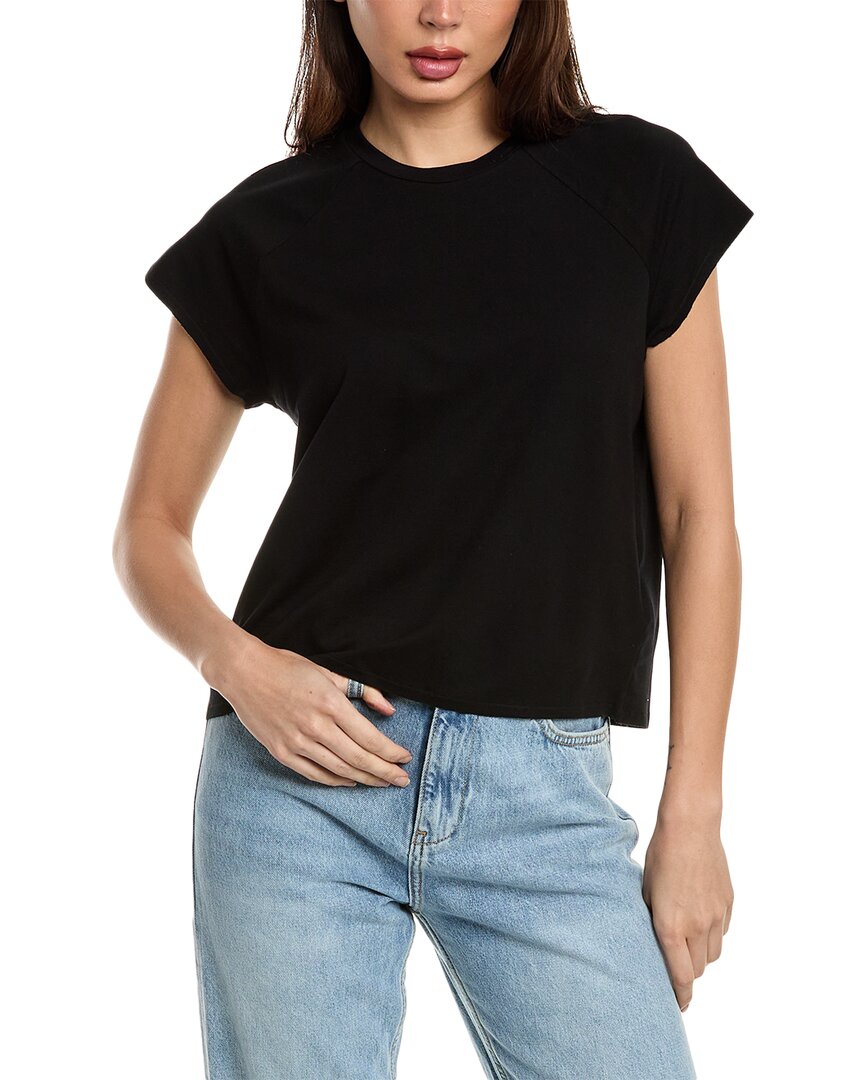 Shop Majestic Filatures French Terry T-shirt In Black