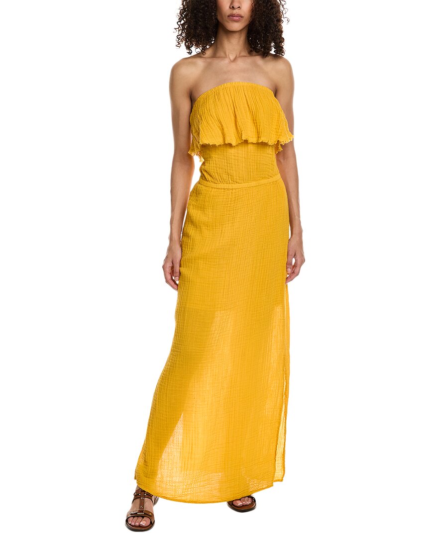 Shop Michael Stars Tara Tube Maxi Dress In Yellow