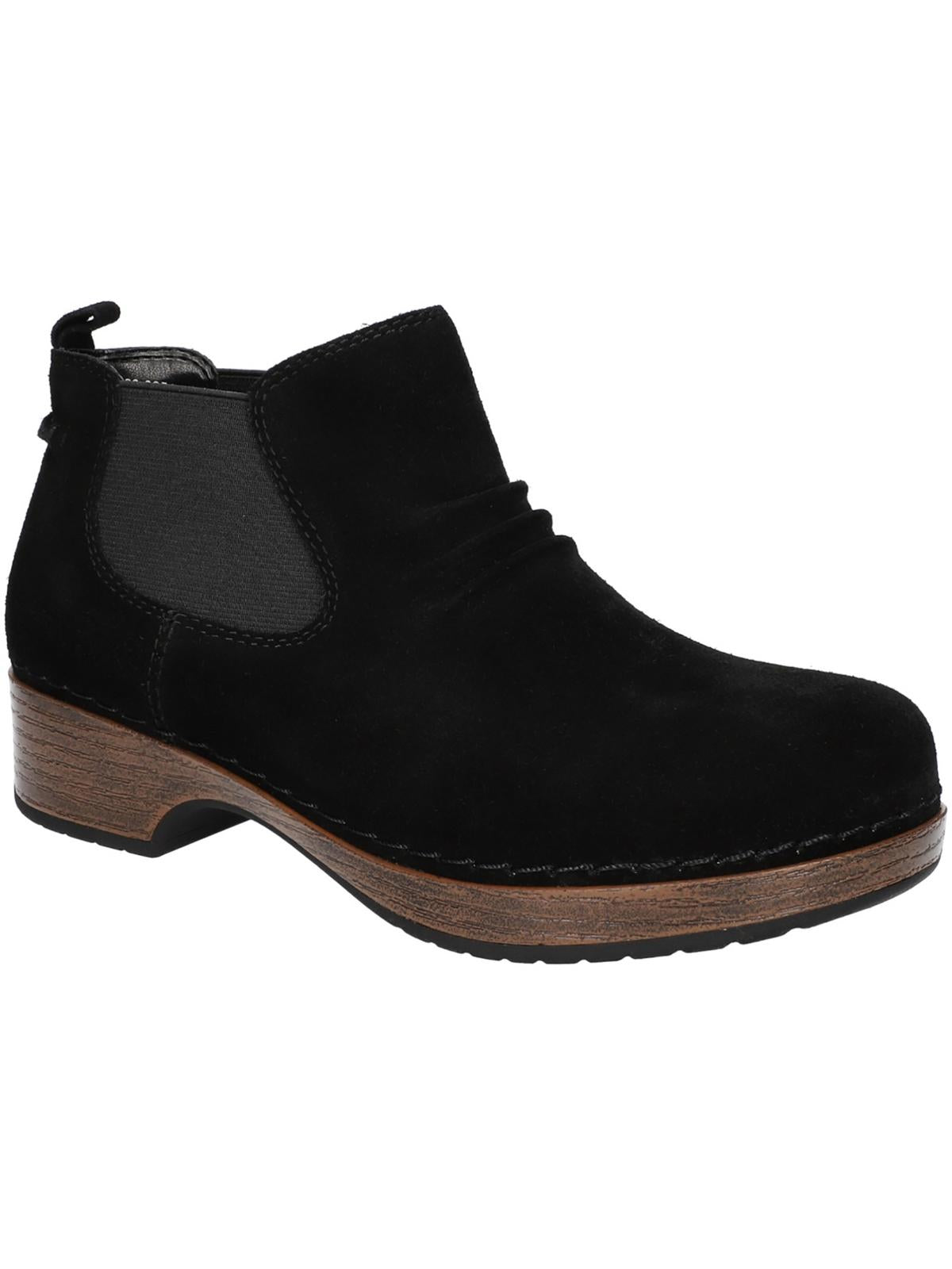 Shop Easy Works By Easy Street Surething Womens Slip-resistant Casual Ankle Boots In Black
