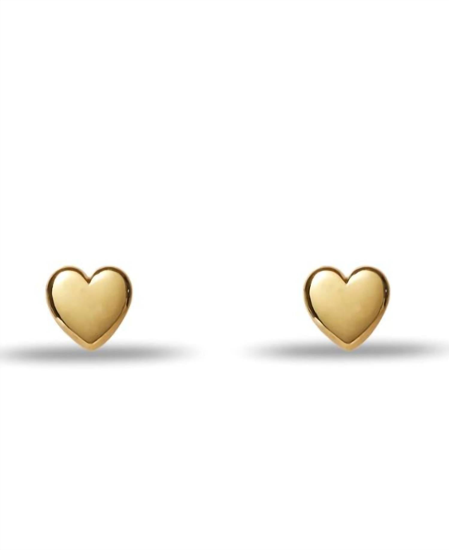 Lele Sadoughi Mini Heart Stud Earrings In Gold