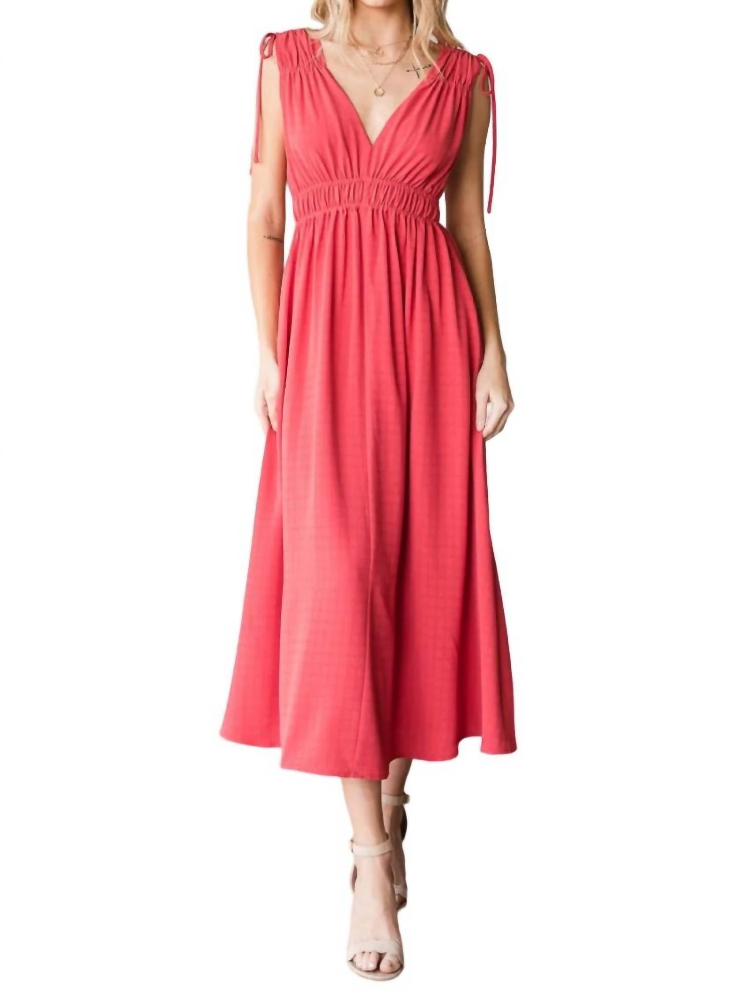 Heyson Freya Dress In Red In Pink