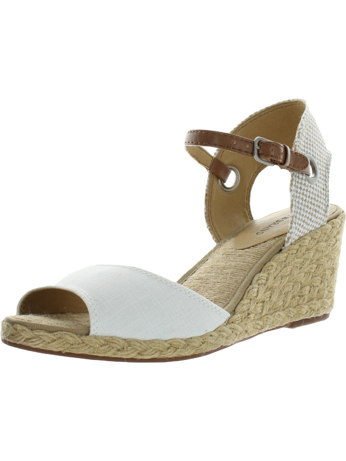 Shop Lucky Brand Kyndra Womens Canvas Wedge Espadrilles In Multi