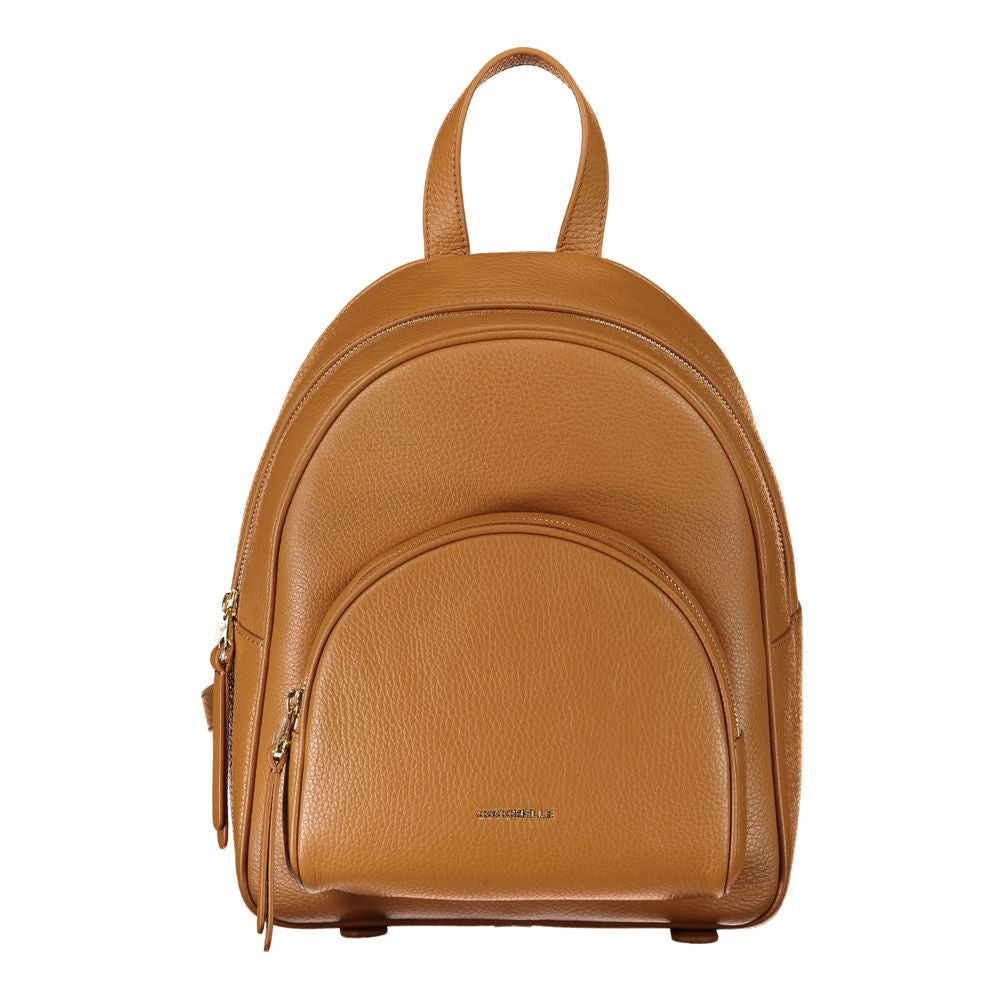 Shop Coccinelle Leather Women's Backpack In Brown