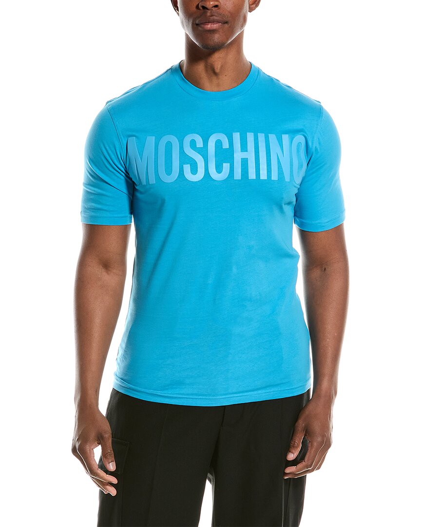 Shop Moschino T-shirt In Blue