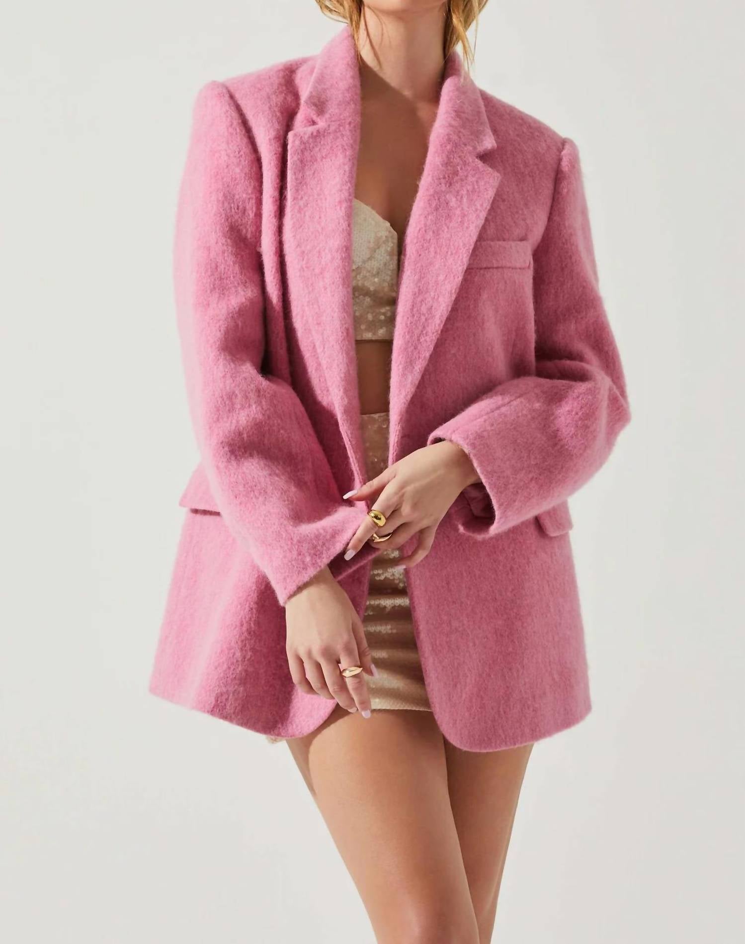 Shop Astr Kindra Coat In Pink