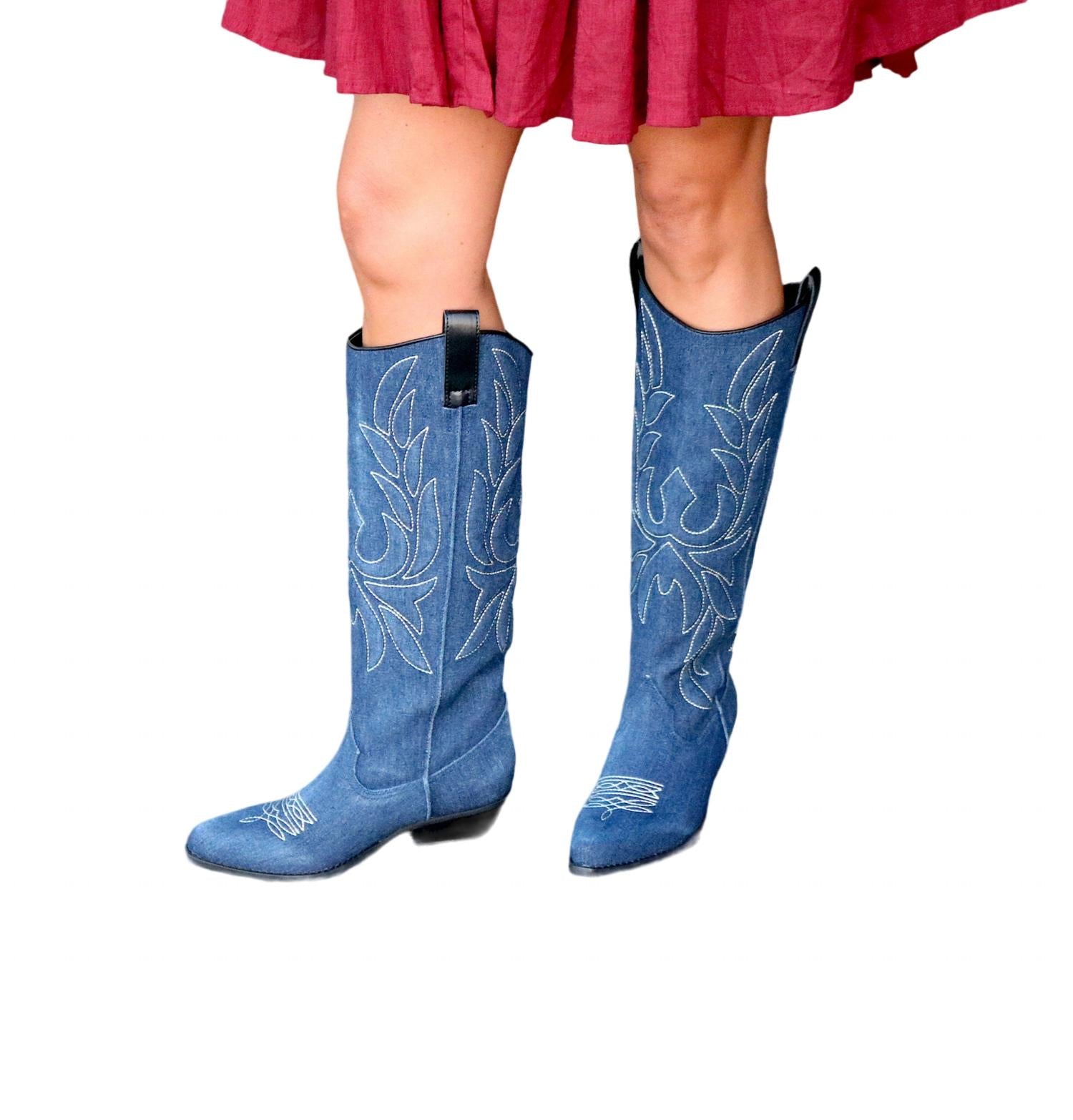 Band Of The Free Women's Western Roots Here's Your Denim Boots In Blue