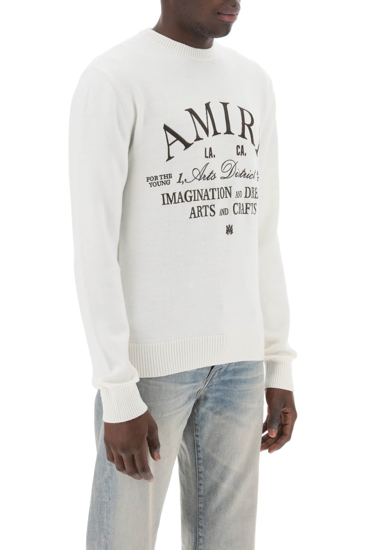 Amiri Arts District Wool Sweater In White