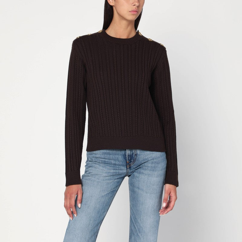 Golden Goose Brown Wool Blend Sweater Women In Brown