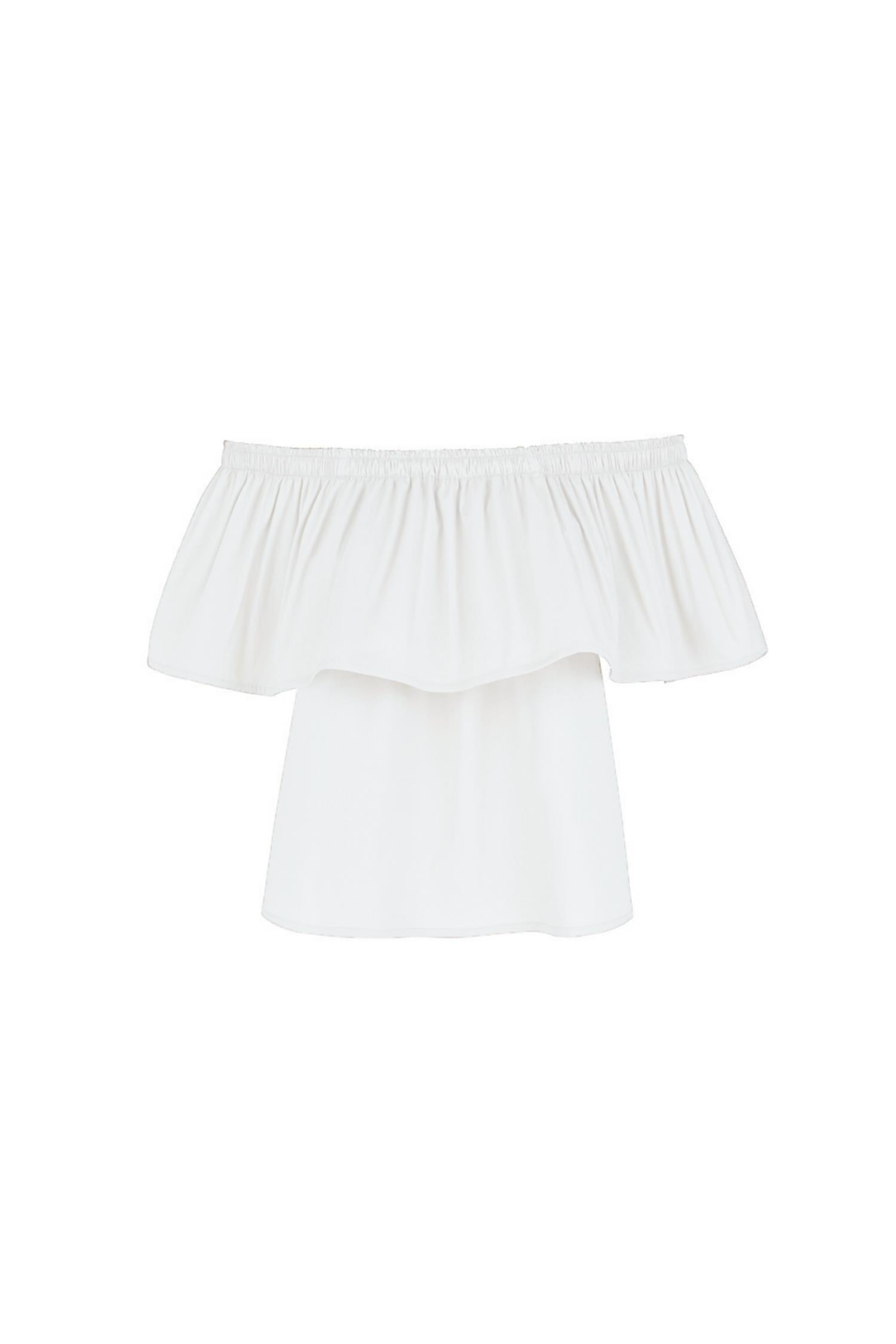 Monica Nera Carmen Off Shoulder Blouse In White