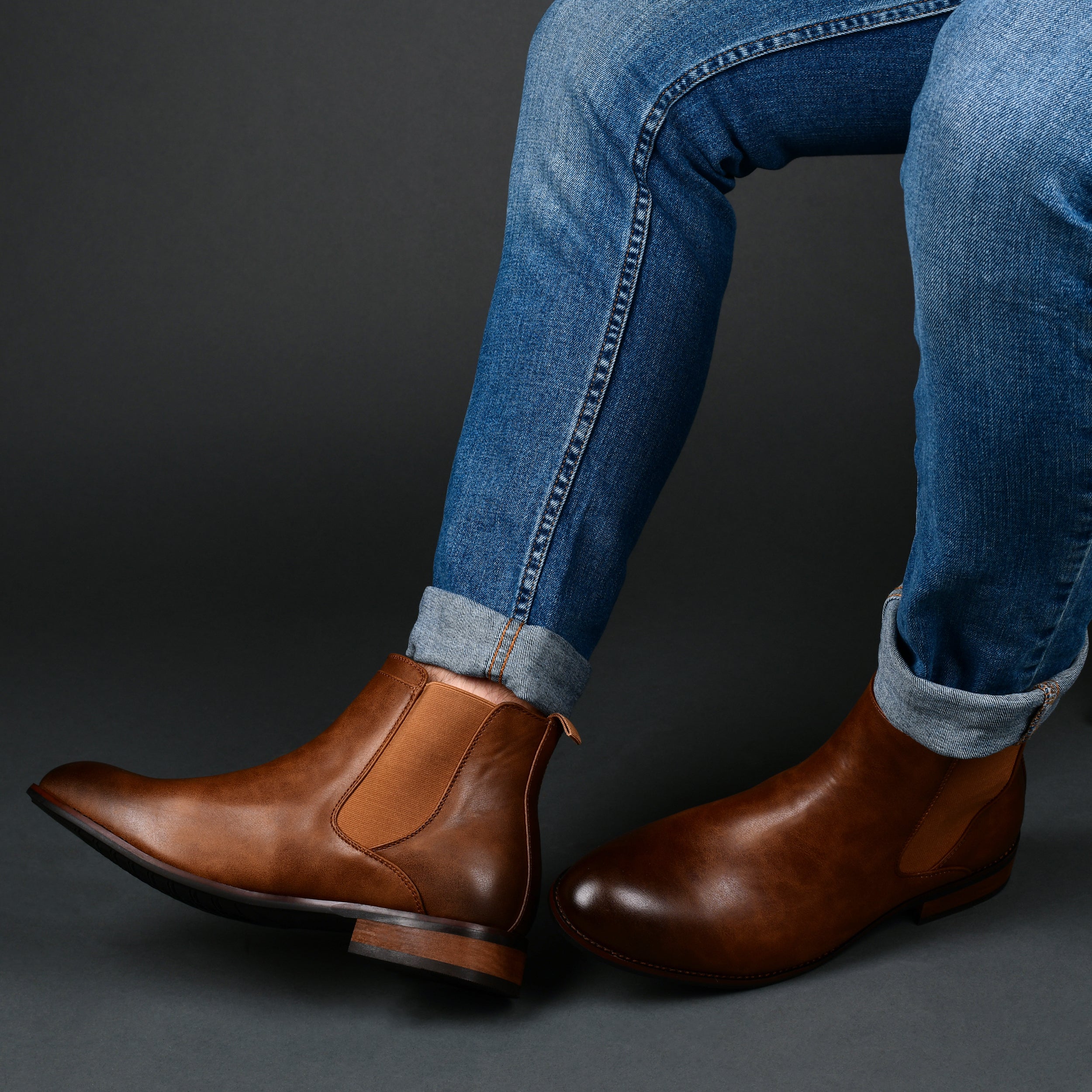 Vance Men's Landon Wide Width Chelsea Dress Boot