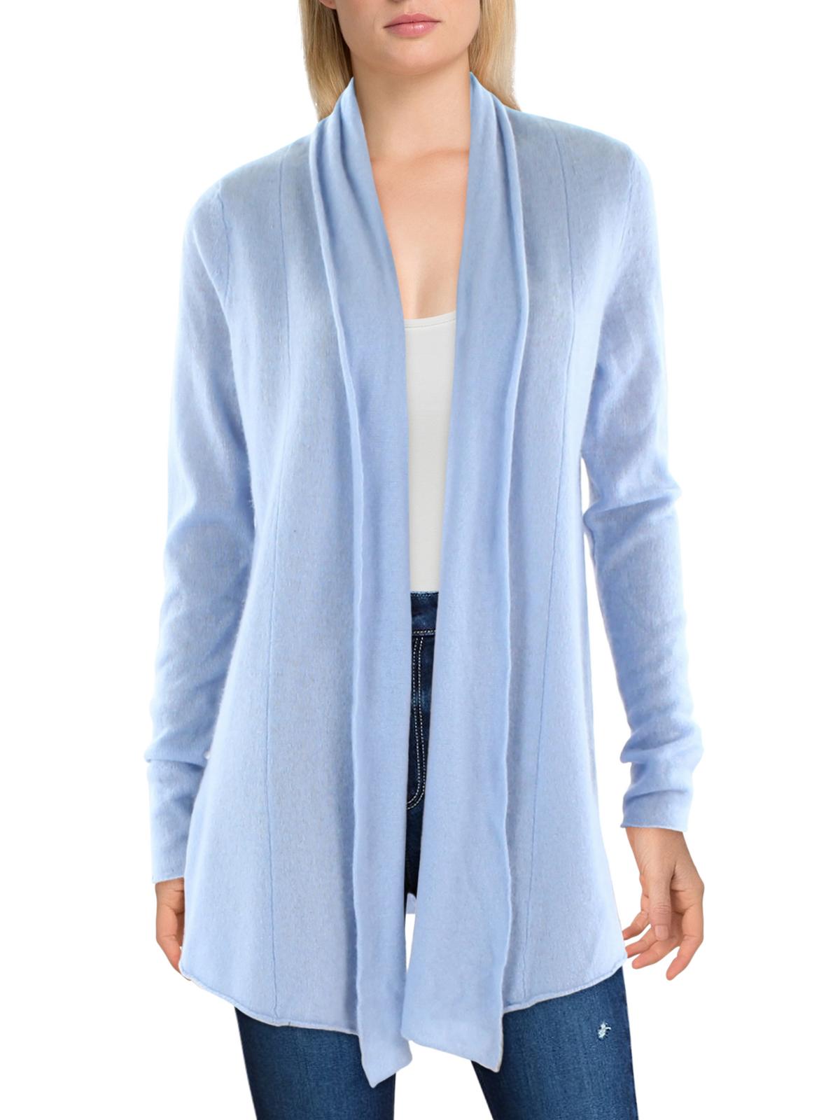 Shop Private Label Womens Cashmere Open Front Cardigan Sweater In Blue