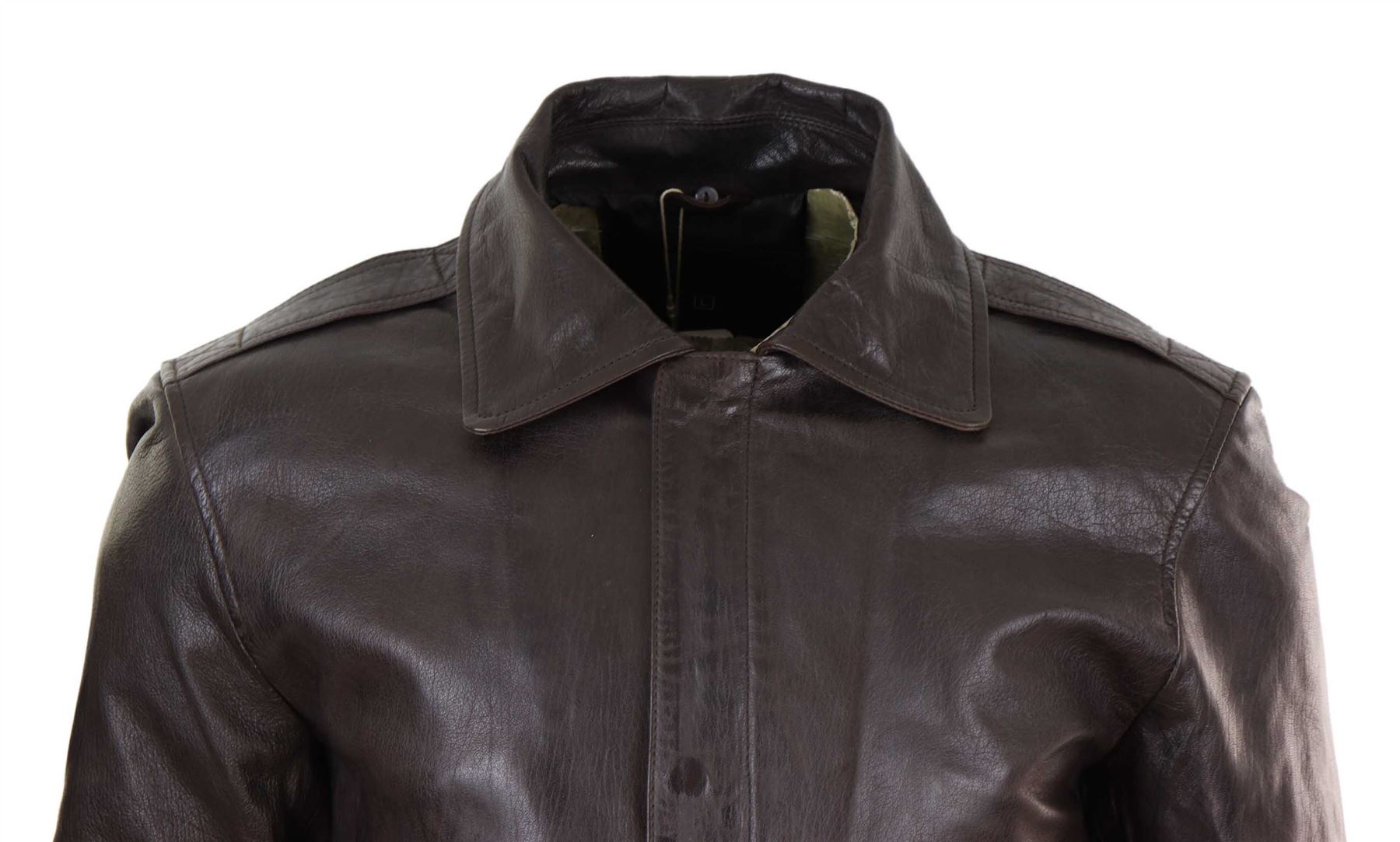 Leather Collar Bomber Jacket