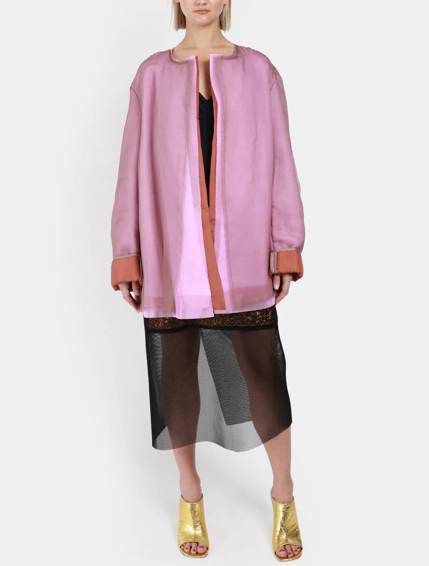 Dries Van Noten Vardas Jacket In Dark Brown In Pink