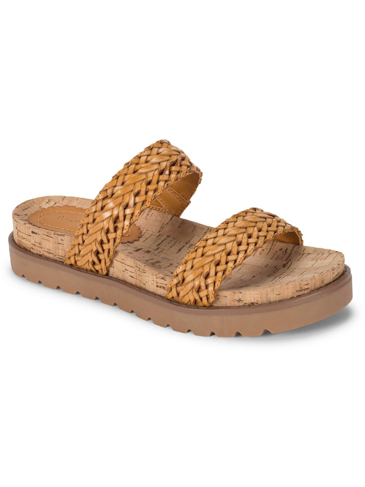 Shop Baretraps Deanne Womens Faux Leather Braided Slide Sandals In Multi
