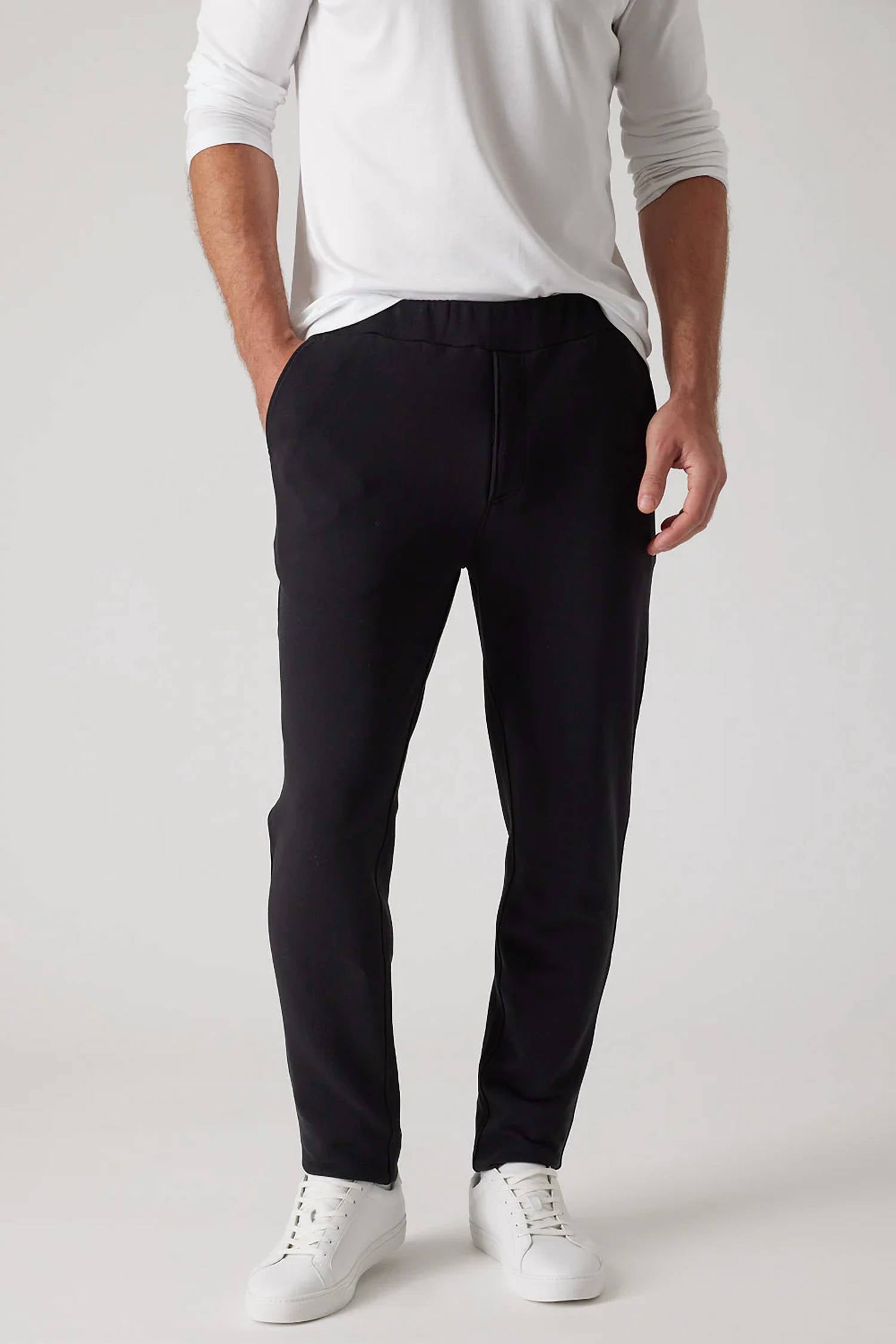 Raffi Aqua Cotton Sweatpant In Black In Black