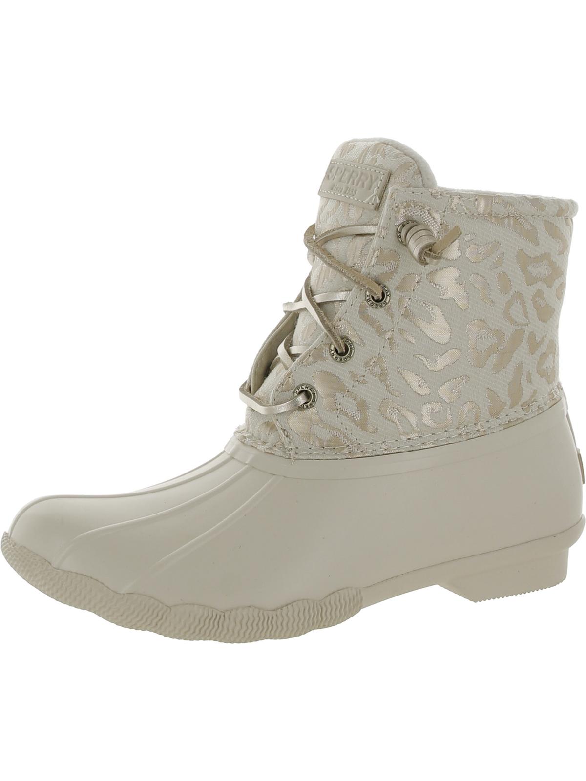 Shop Sperry Saltwater Womens Embroidered Manmade Rain Boots In Multi