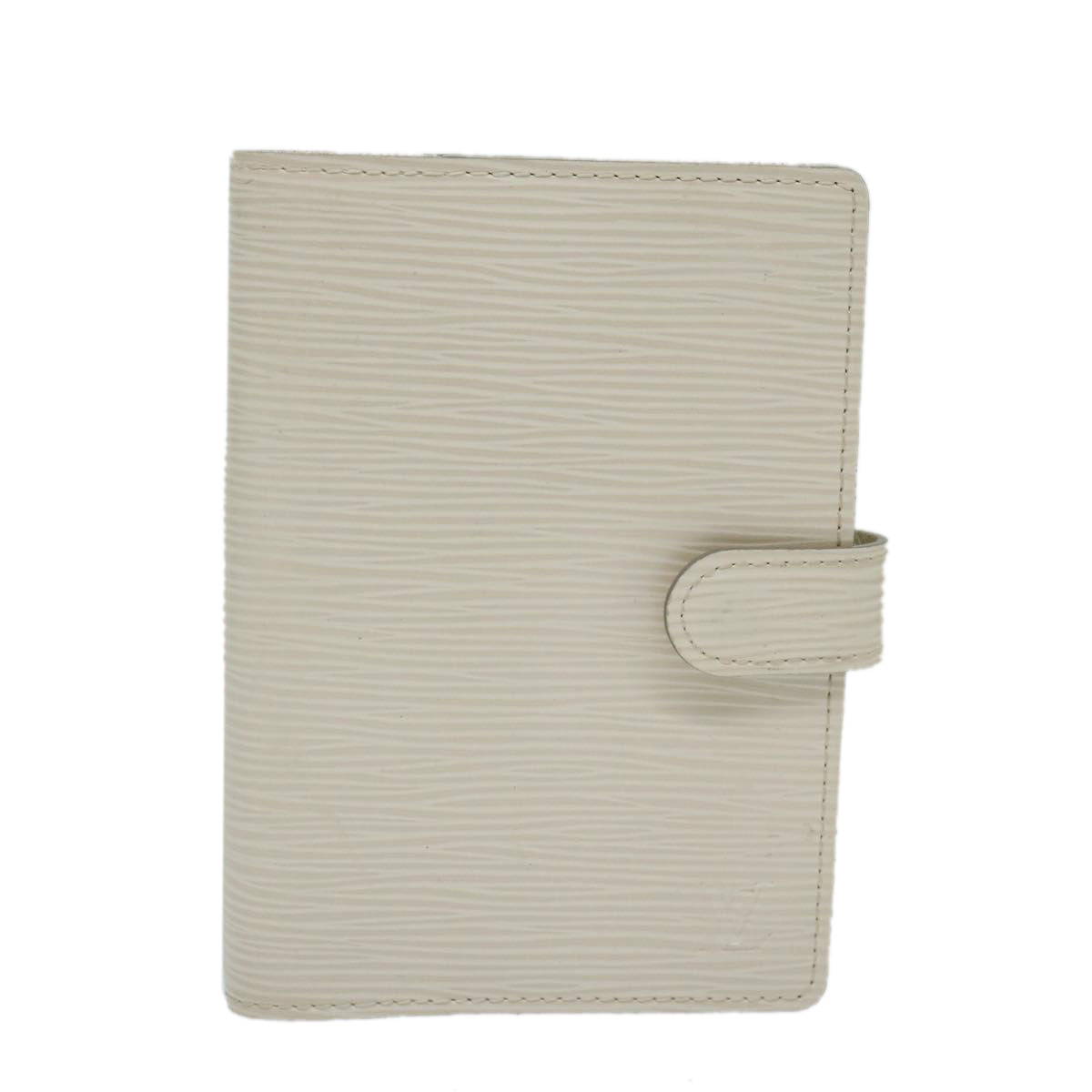Pre-owned Louis Vuitton Agenda Pm Leather Wallet () In White