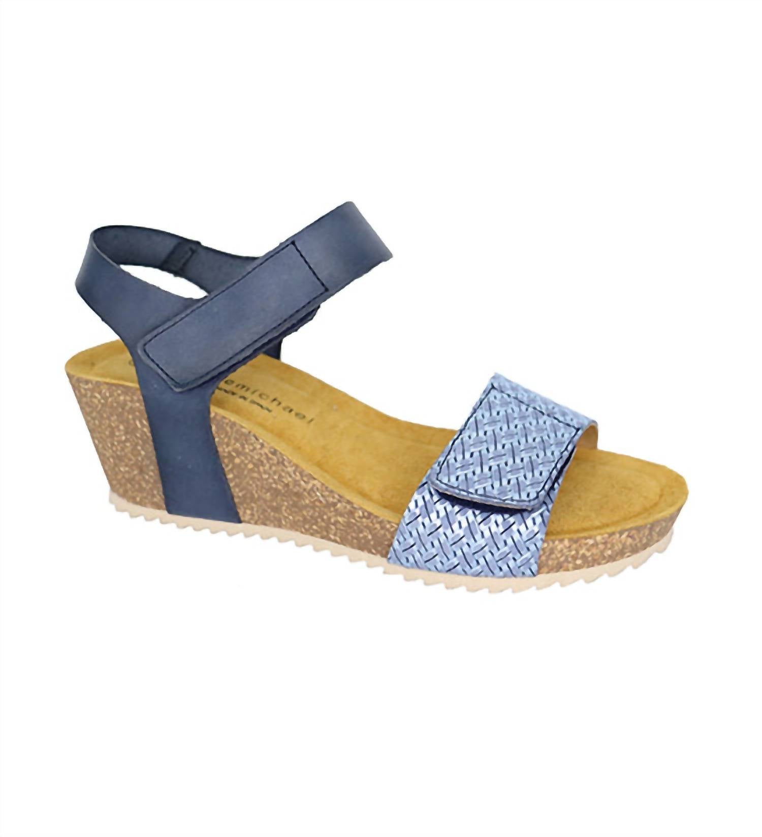 Eric Michael Women's Gypsy Wedge Sandals In Navy In White