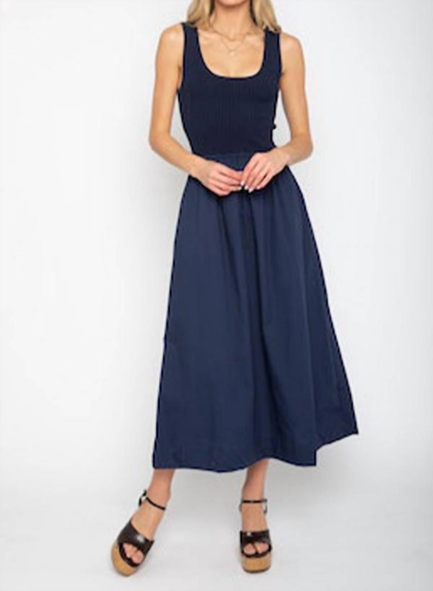 Central Park West Demi Maxi Dress In Navy In Blue