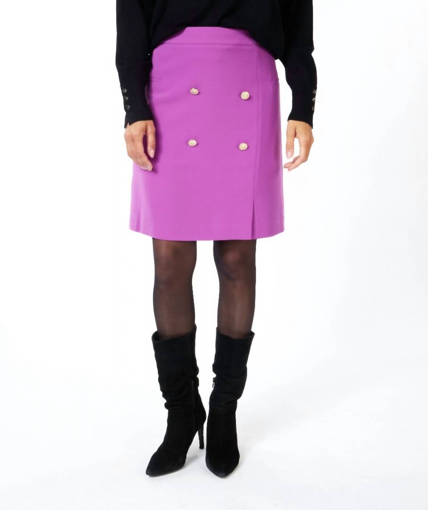 Shop Esqualo Short City Skirt In Violet In Purple