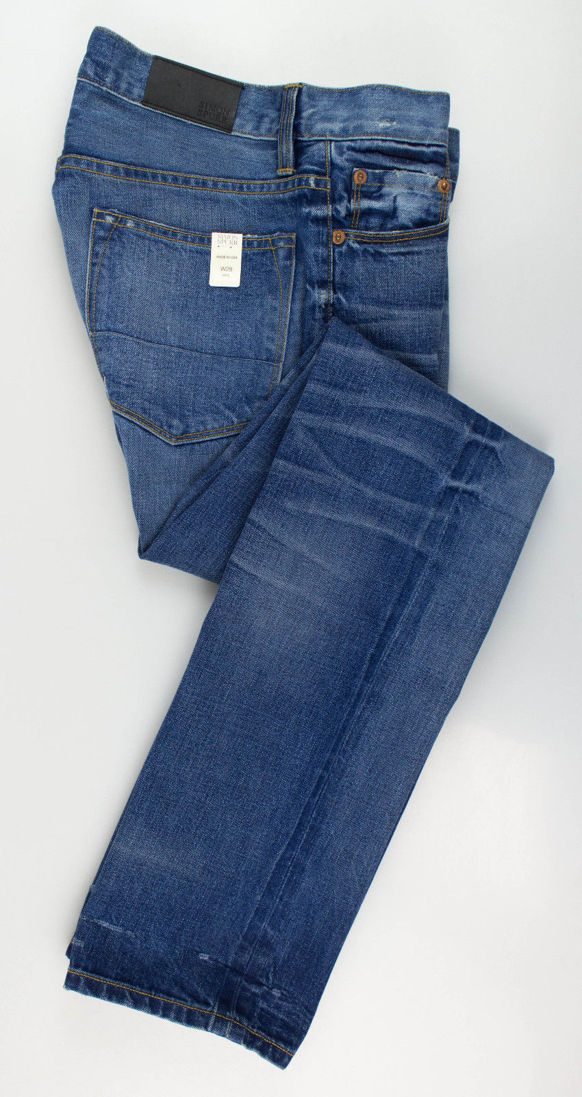 Simon Spurr Men's Blue Cotton Denim Jeans