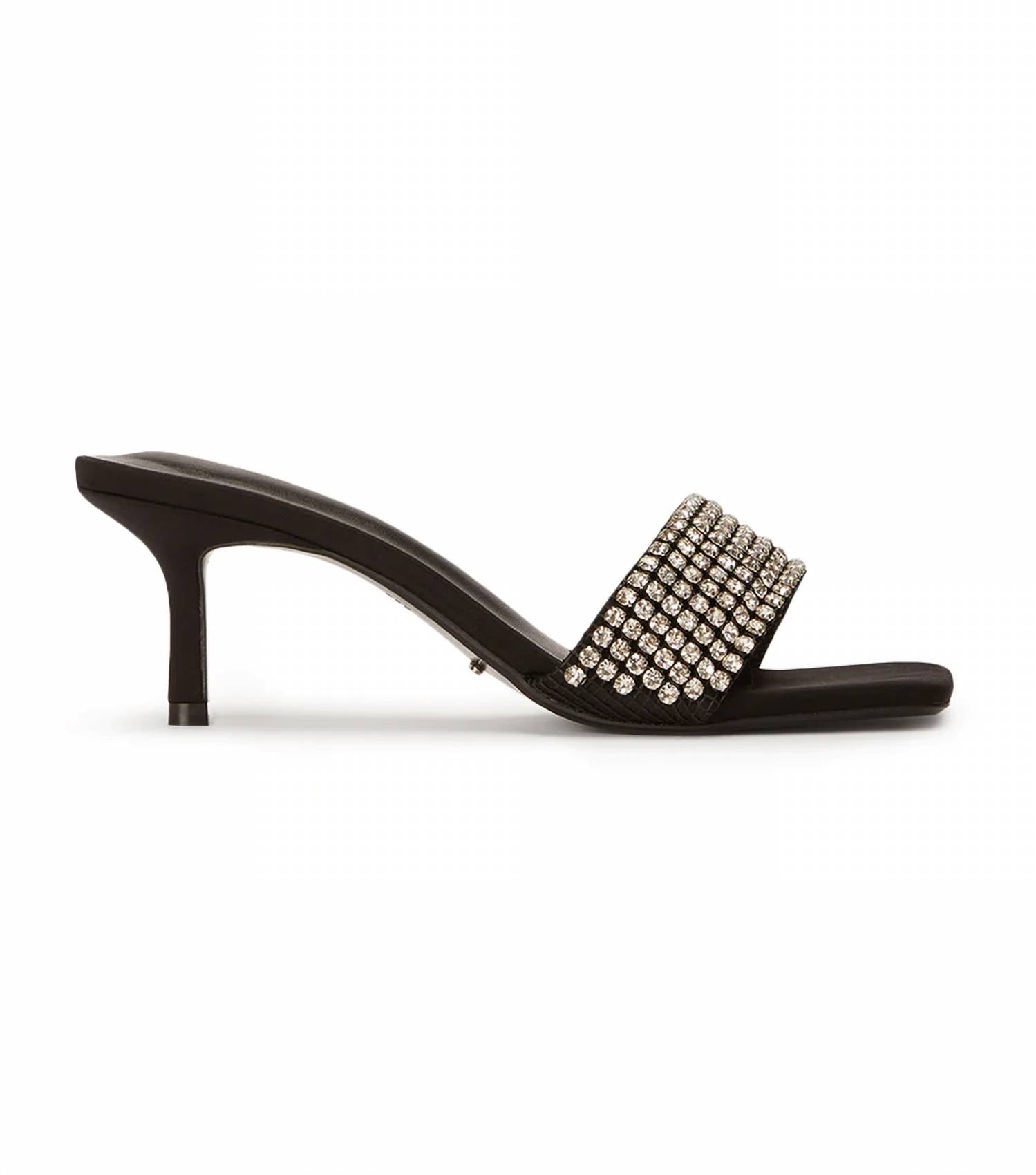 Shop Tony Bianco Amos Sandal In Crystal & Black Suede