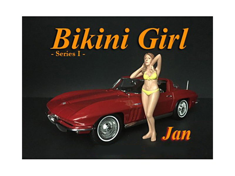 American Diorama Jan Bikini Calendar Girl Figure For 1/18 Scale Models By  In Black