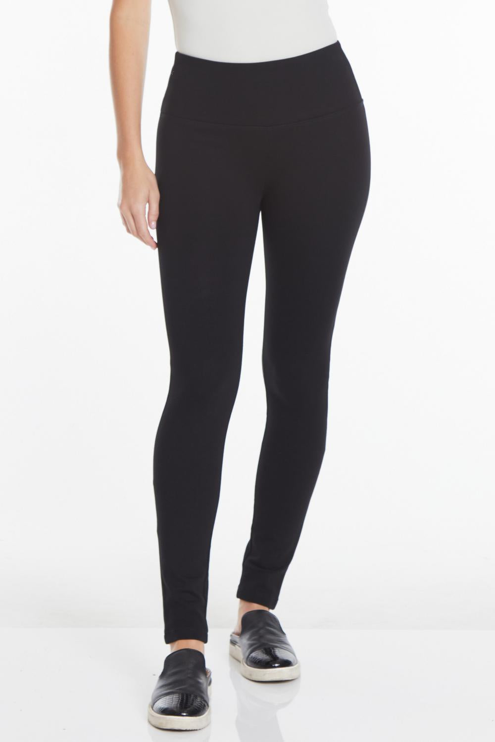 Slimsation By Multiples Ponte Leggings In Black In Black
