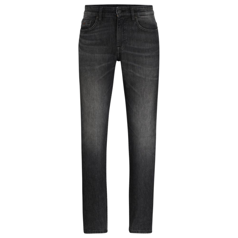 Hugo Boss Slim-fit Jeans In Black Comfort-stretch Denim In Grey