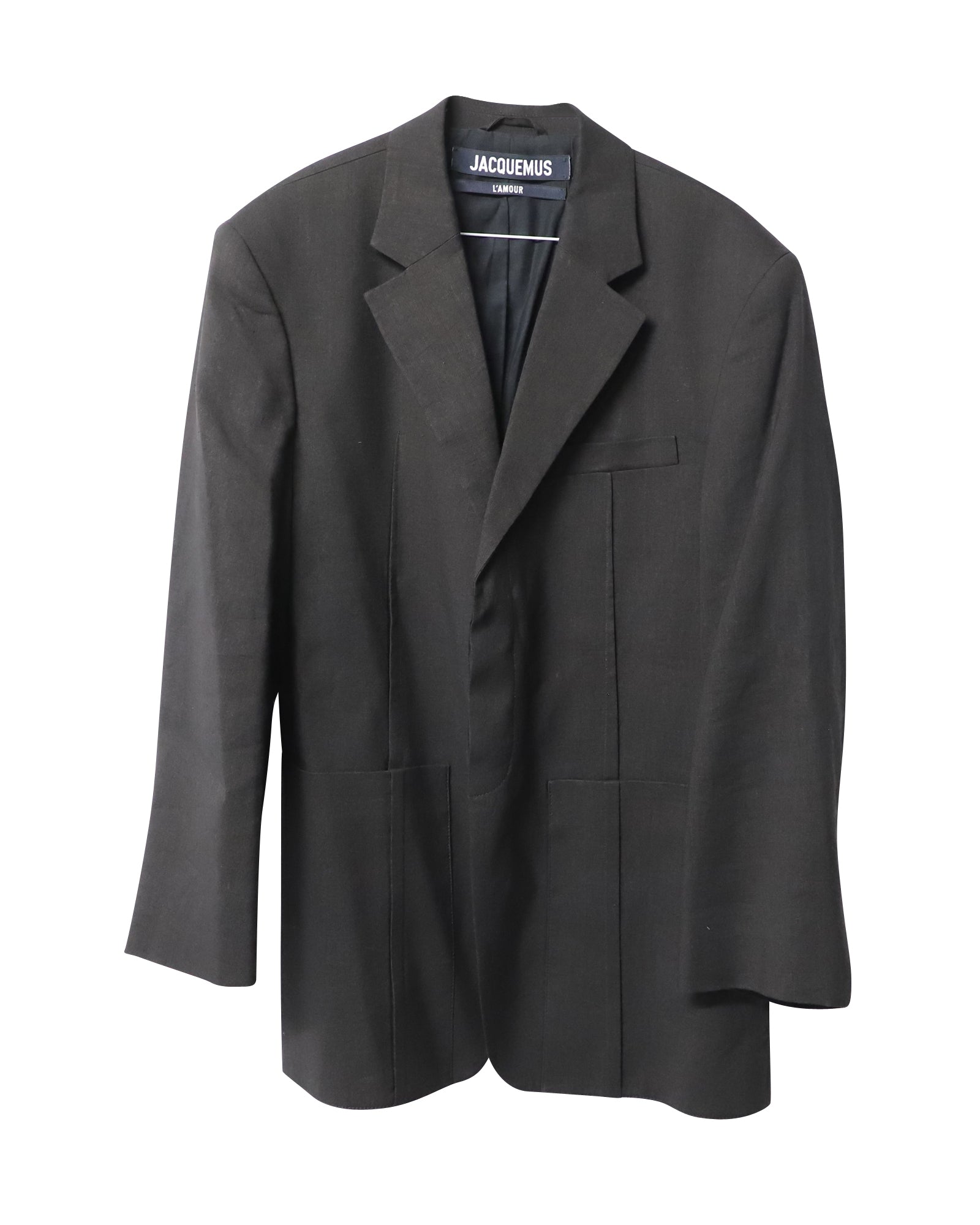 Image of Jacquemus La Veste D'Homme Blazer in Black Hemp