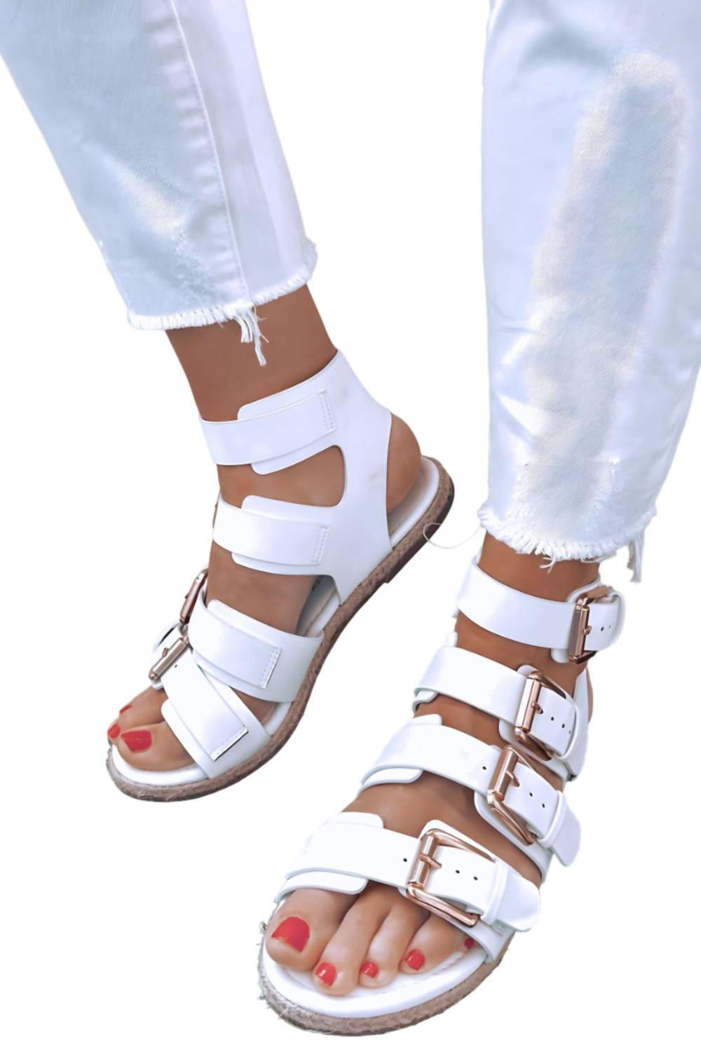 Shop Articles Of Society Roma Sandals In White