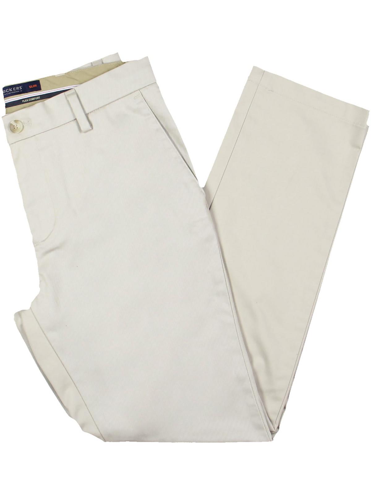 Dockers Mens Solid Cotton Stretch Khaki Pants In Multi