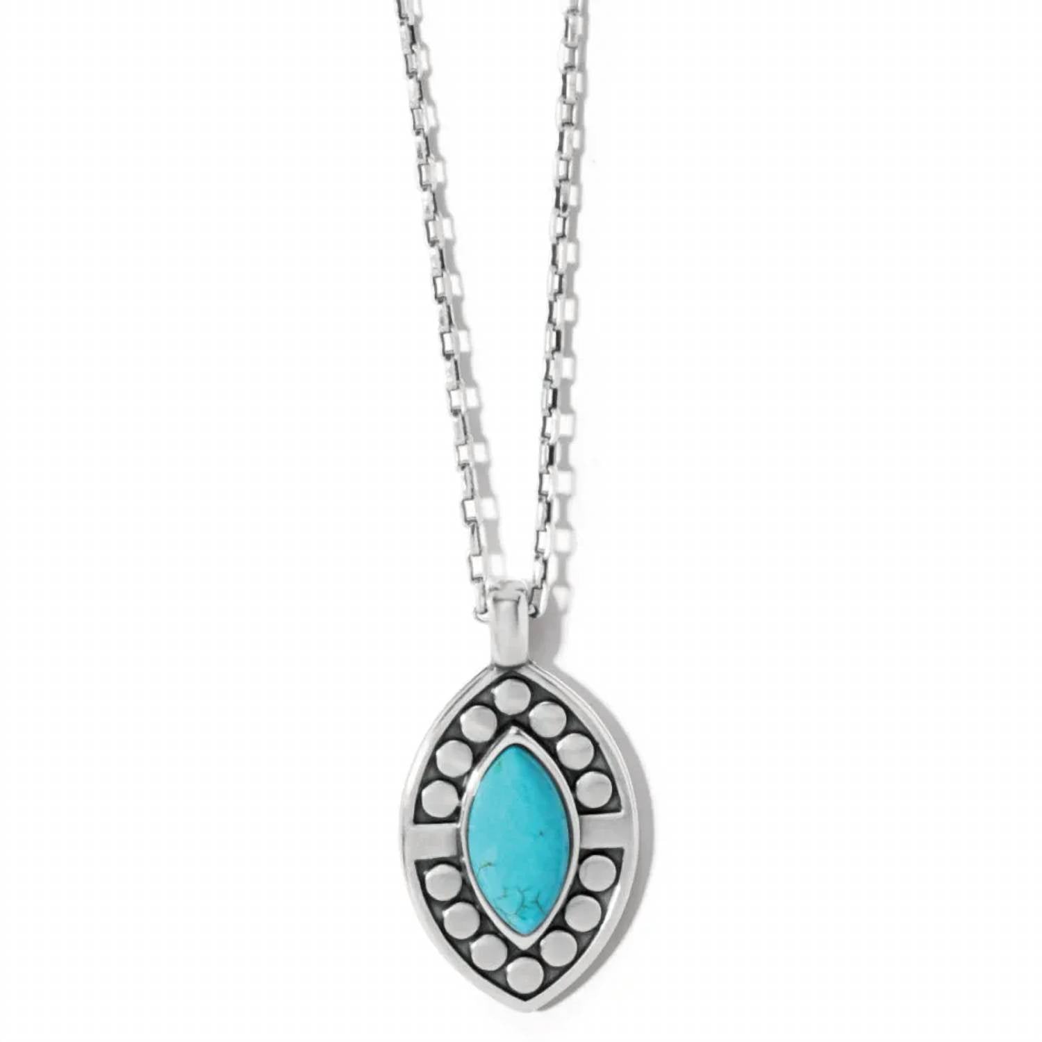 Shop Brighton Women's Pebble Dot Dream Howlite Short Necklace In Turquoise In Blue