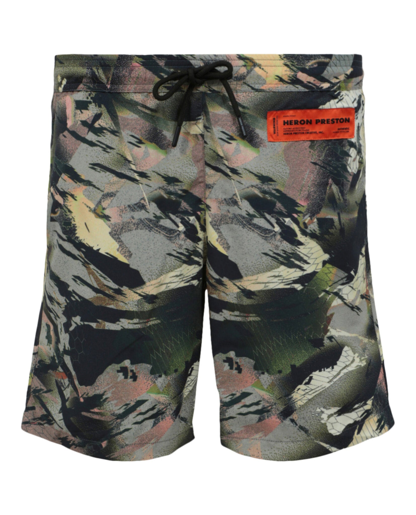 Shop Heron Preston Camouflage Swimshorts In Multi