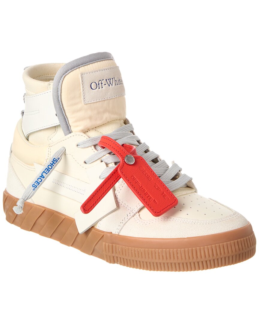 Shop Off-white Floating Arrow Leather & Suede High Top Sneaker In White