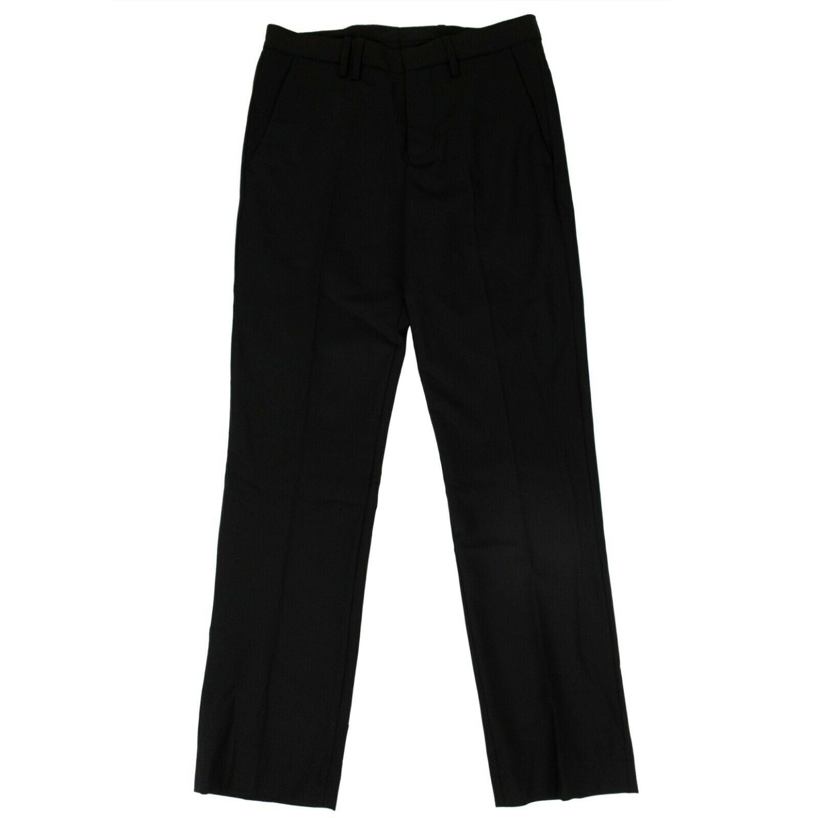 Tim Coppens Virgin Wool Cropped Tailored Trouser Pants In Black