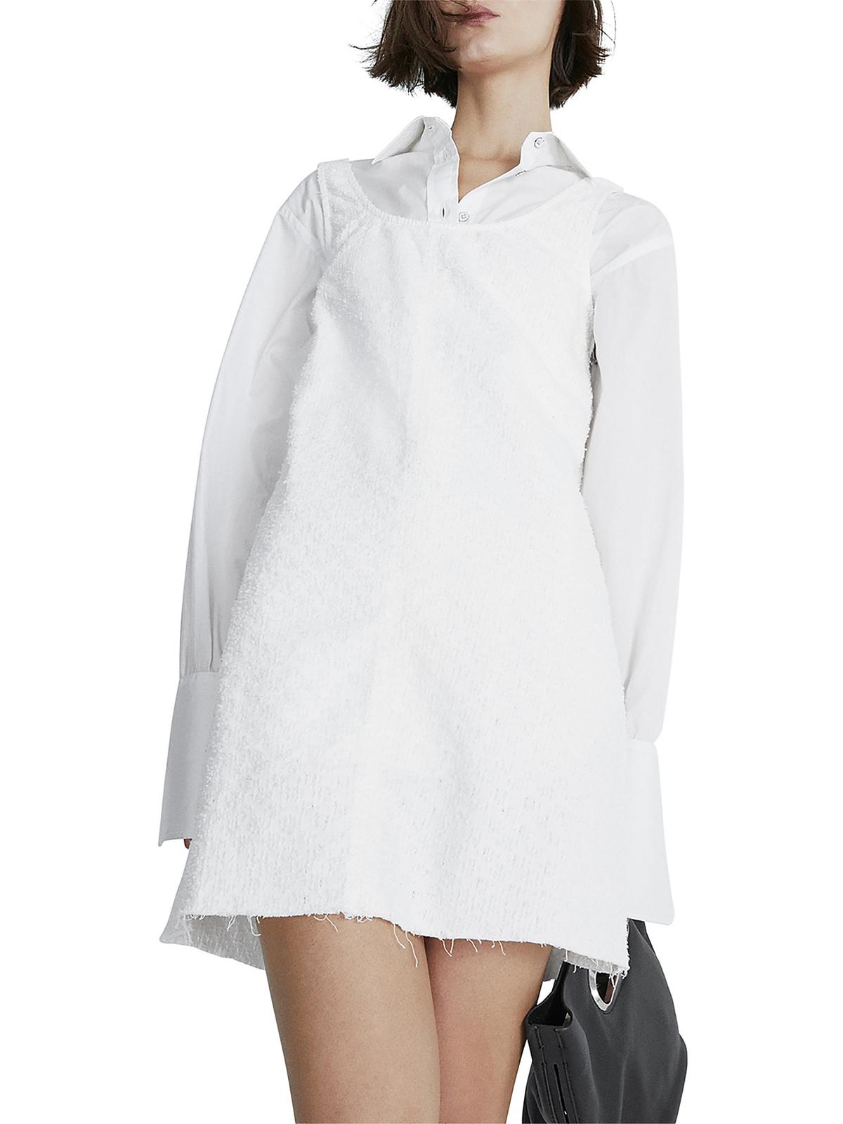 Shop Rag & Bone Womens Distressed Hem Mini Shift Dress In White