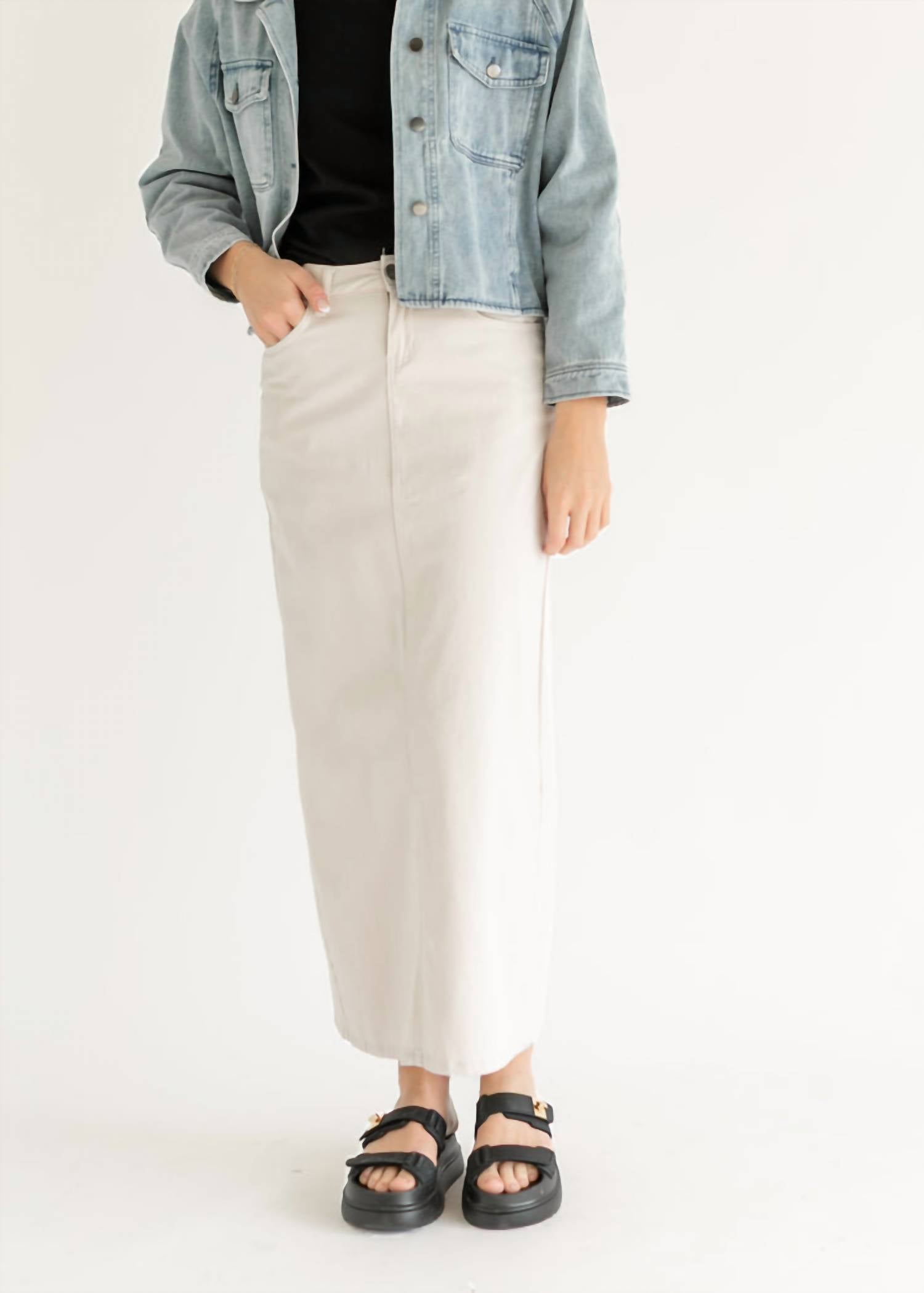 Inherit Clothing Company Stella Maxi Skirt In Cloud