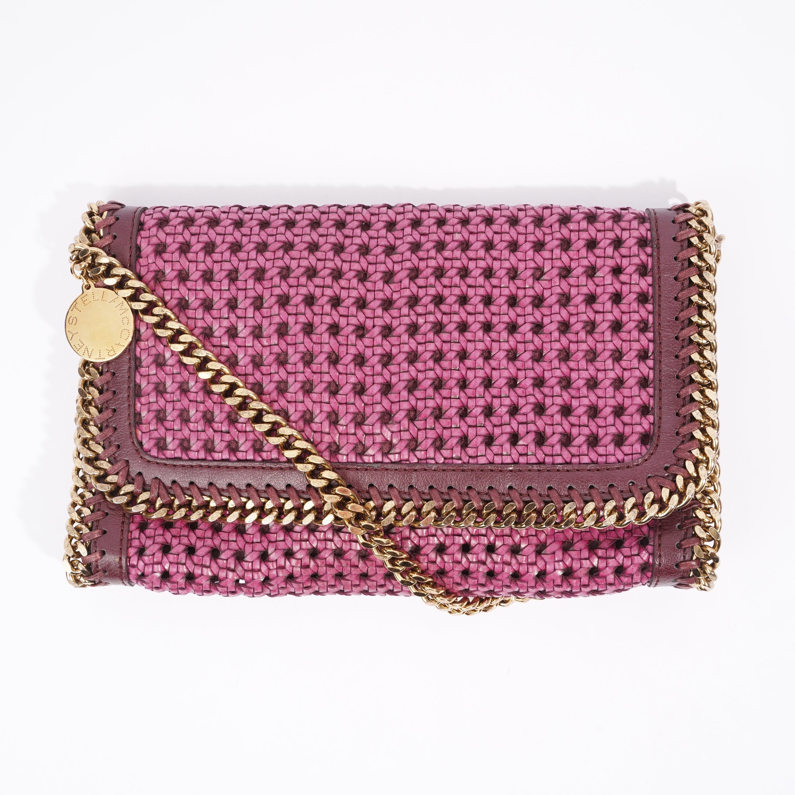 Stella Mccartney Flap Clutch Leather In Pink