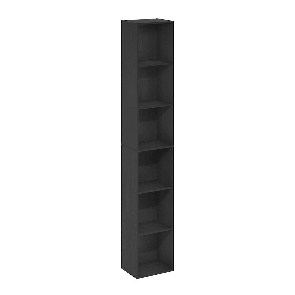 Furinno Luder 6-tier Open Shelf Bookcase, Blackwood
