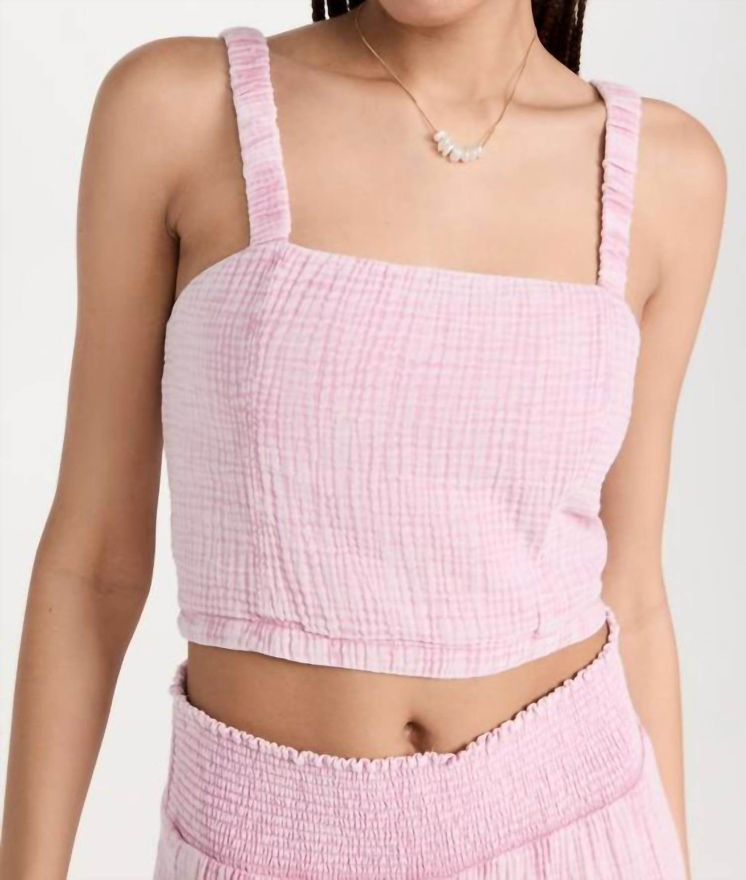 Shop Z Supply Cambria Gauze Top In Bleached Mauve In Pink