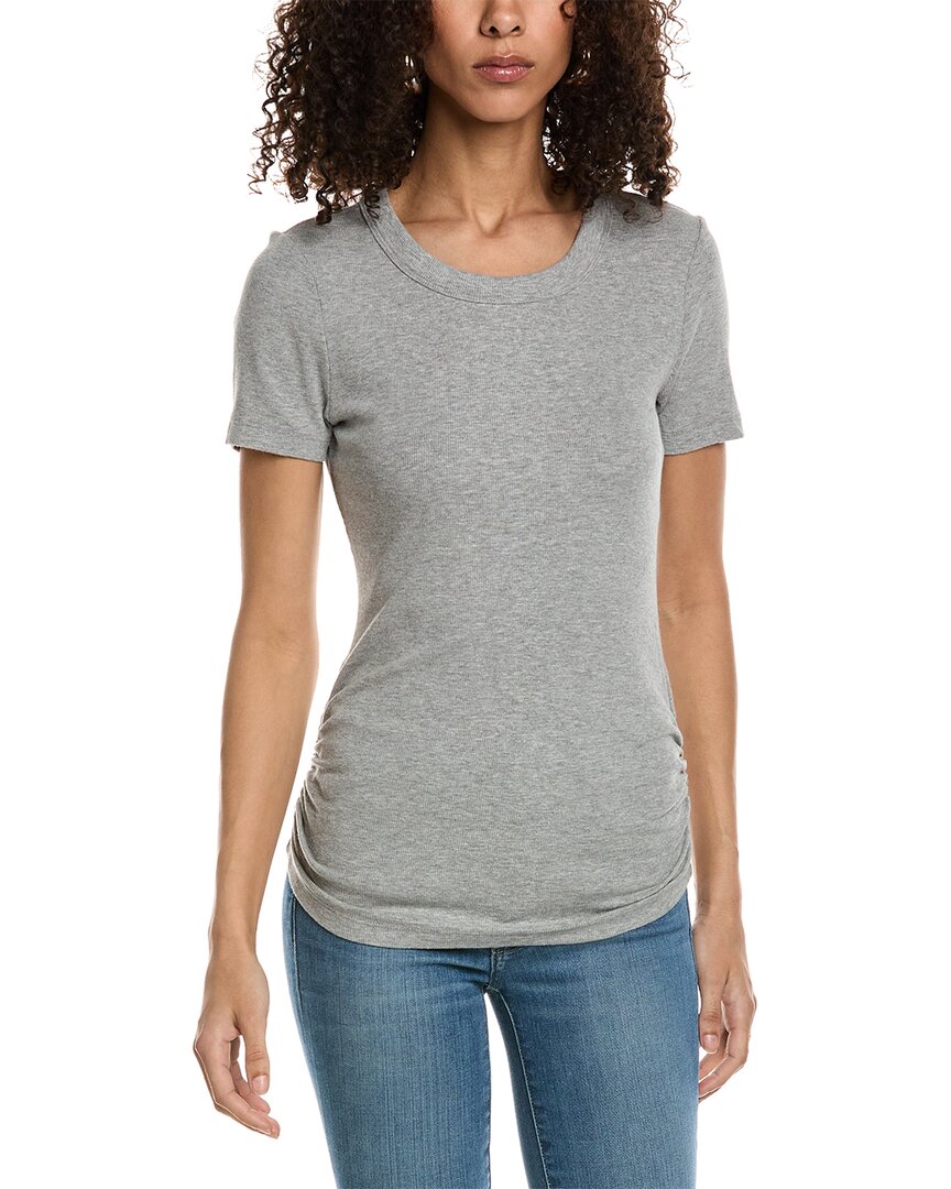 Shop Michael Stars Jolie T-shirt In Grey