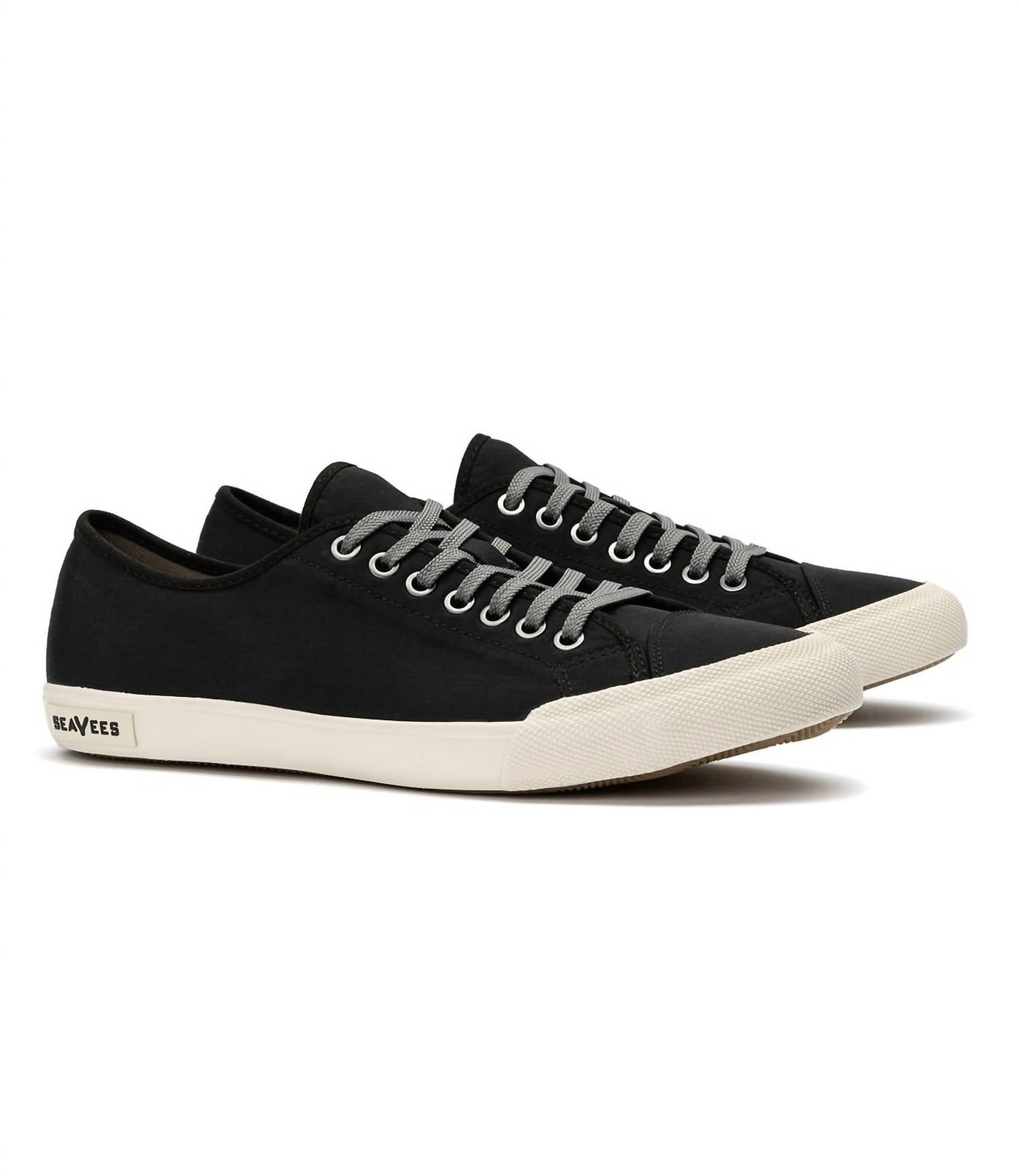 Shop Seavees Men's Army Issue Low Standard Sneaker In Black Nylon