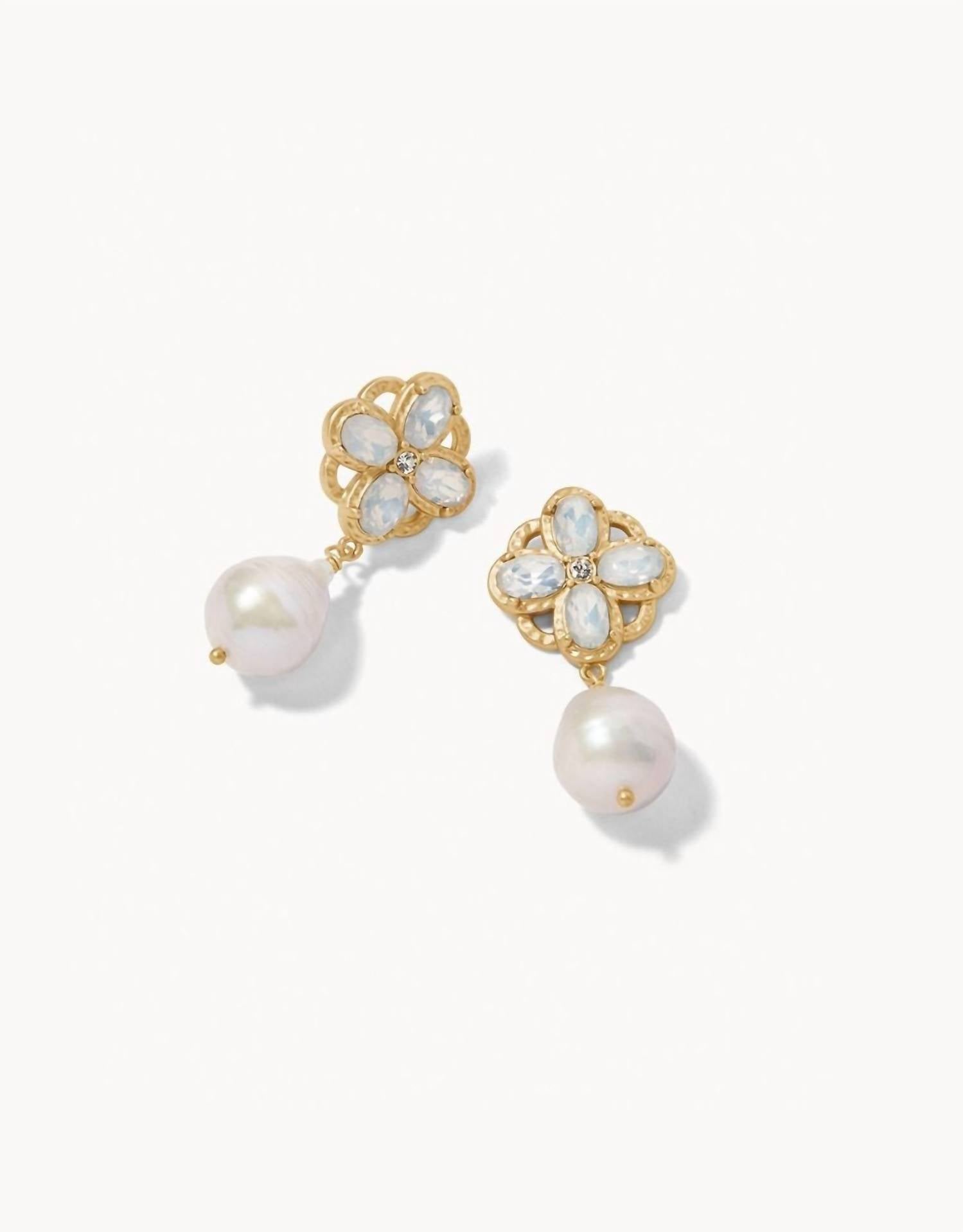 Spartina 449 Women's Rococo Drop Earrings In Pearl In Gold