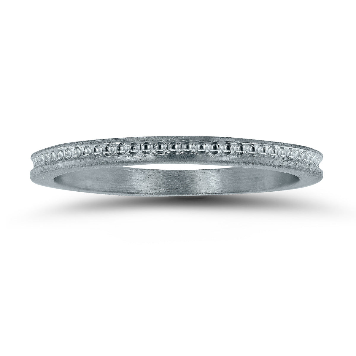 Sselects Thin 1.5mm Wedding Band In 14k White Gold In Metallic