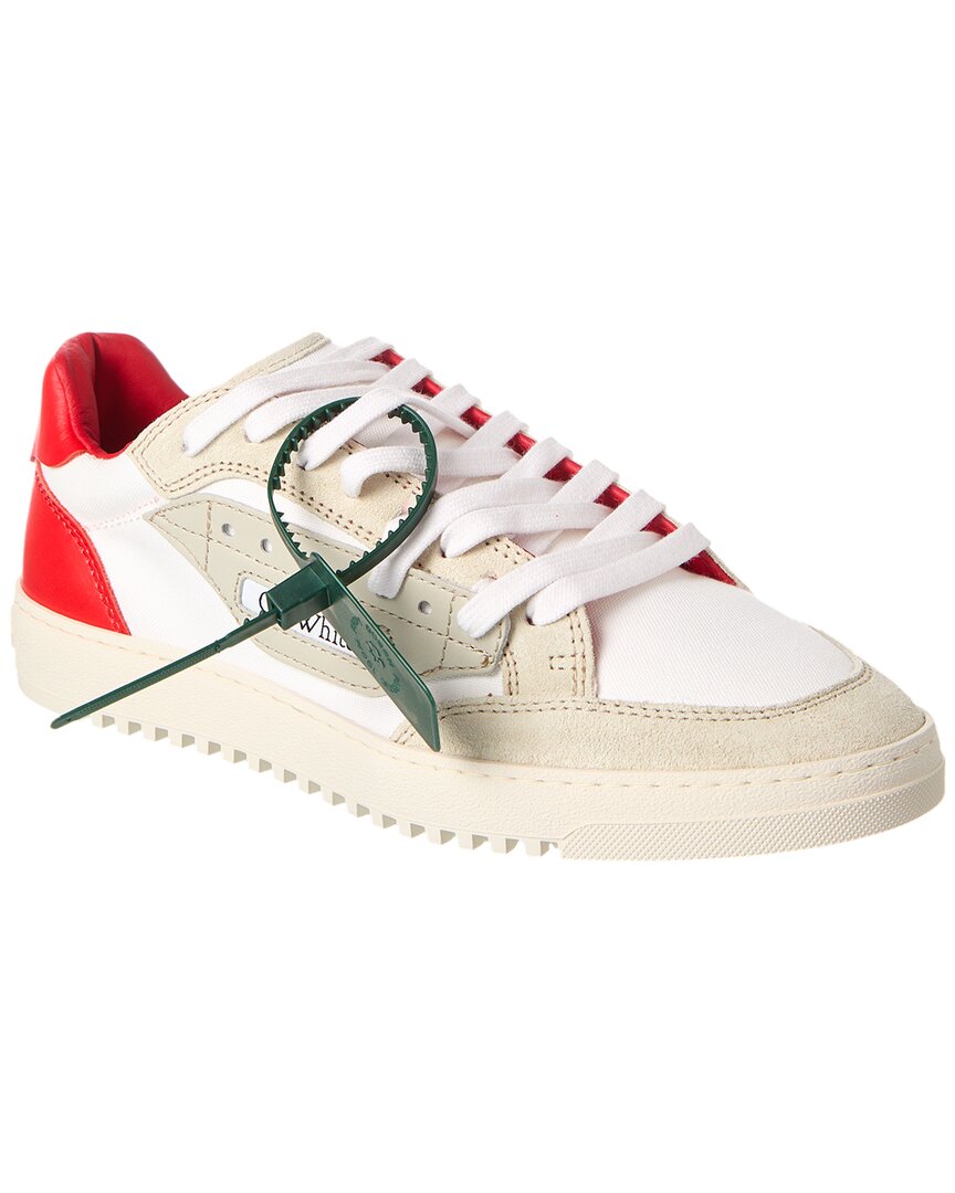 Shop Off-white 5.0 Off Court Suede & Canvas Sneaker In White