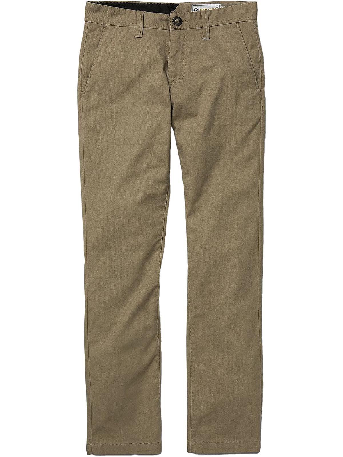 Shop Volcom Frickin Modern Mens Stretch Casual Chino Pants In Beige